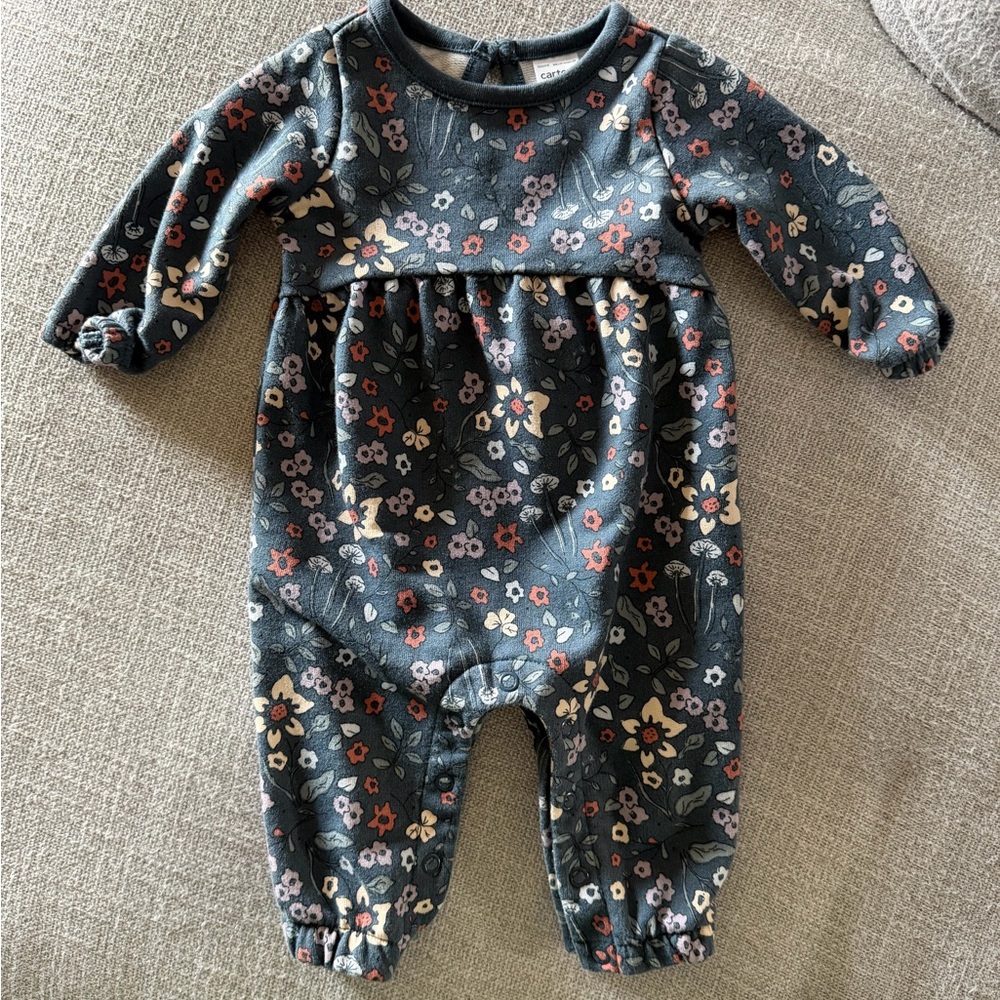 Carter's Navy Blue Floral Romper